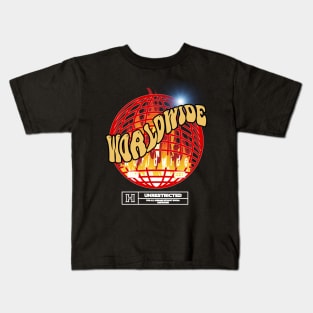 worldwide fire tshirt streetwear y2k Kids T-Shirt